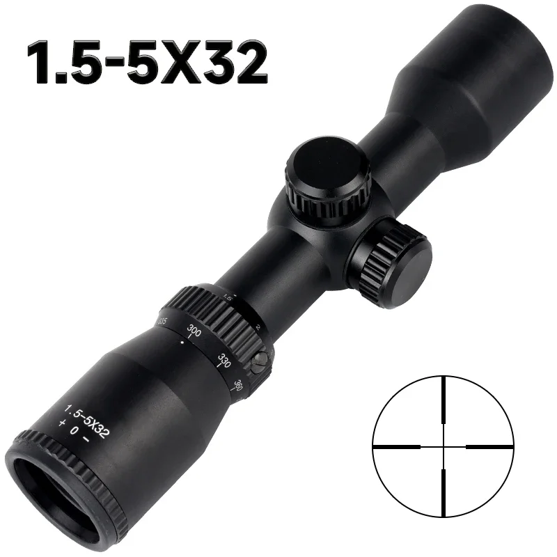 Crossbow Scope Sight - Mirino Ottico Illuminato 1.5-5X32 per Balestra