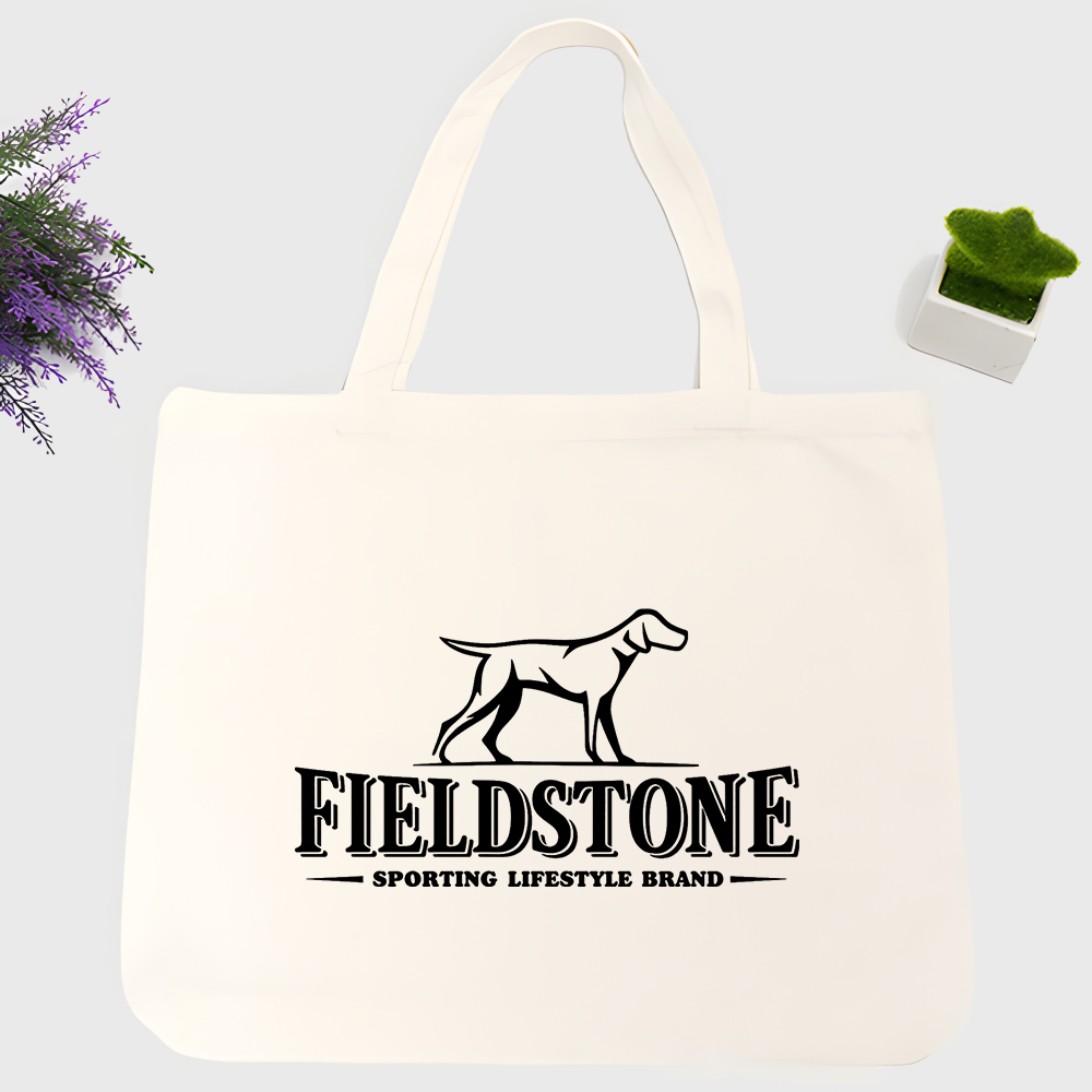 Hunting Dog Outdoor Shop - Borsa tote in tela con grafica