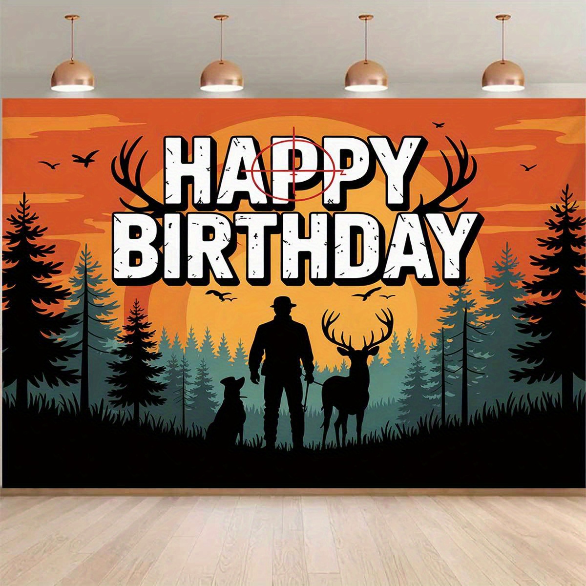 Outdoor Hunting Events - Striscione con Sfondo a Tema Caccia