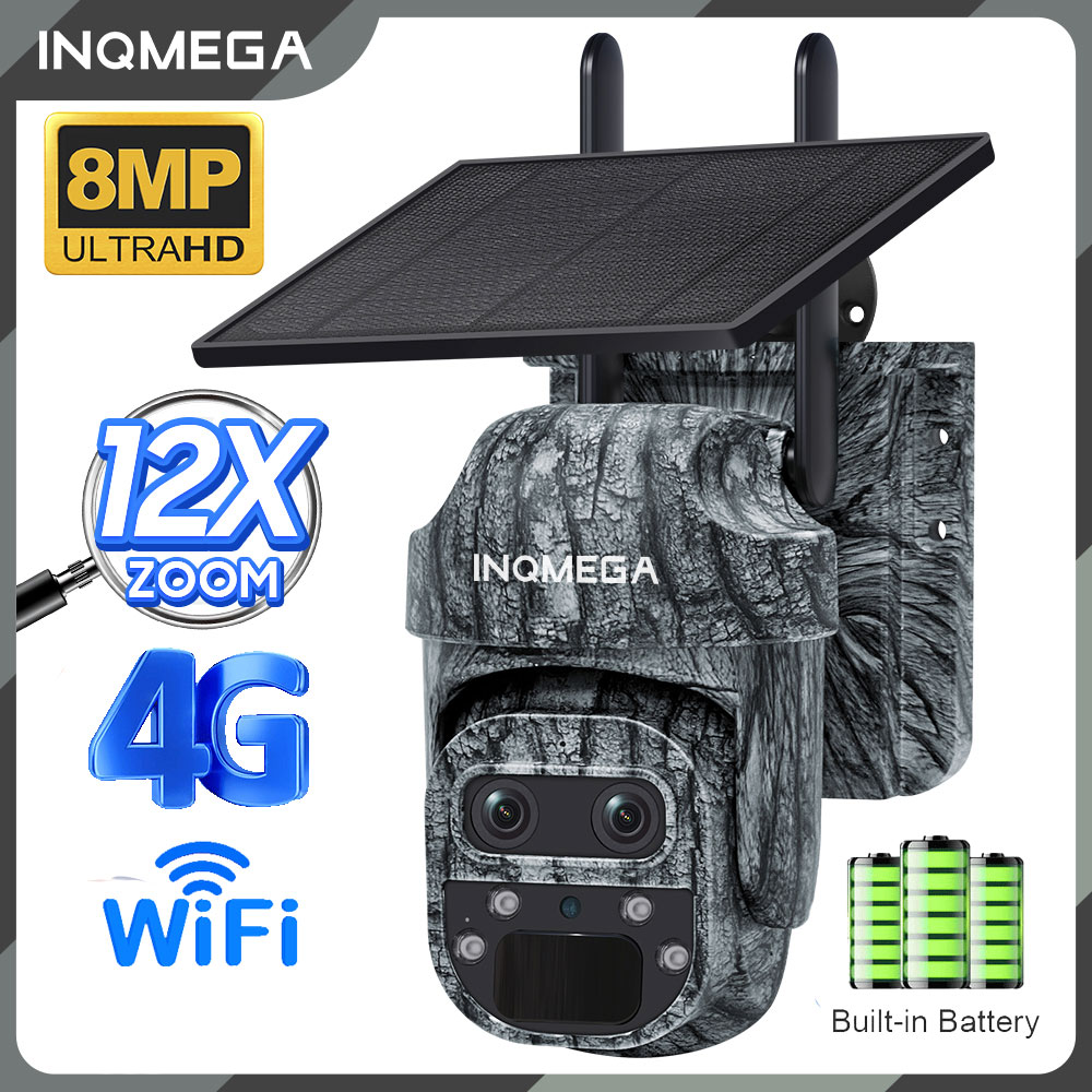 Outdoor Hunting Camera Wifi - Telecamera ad energia solare 4K 8MP