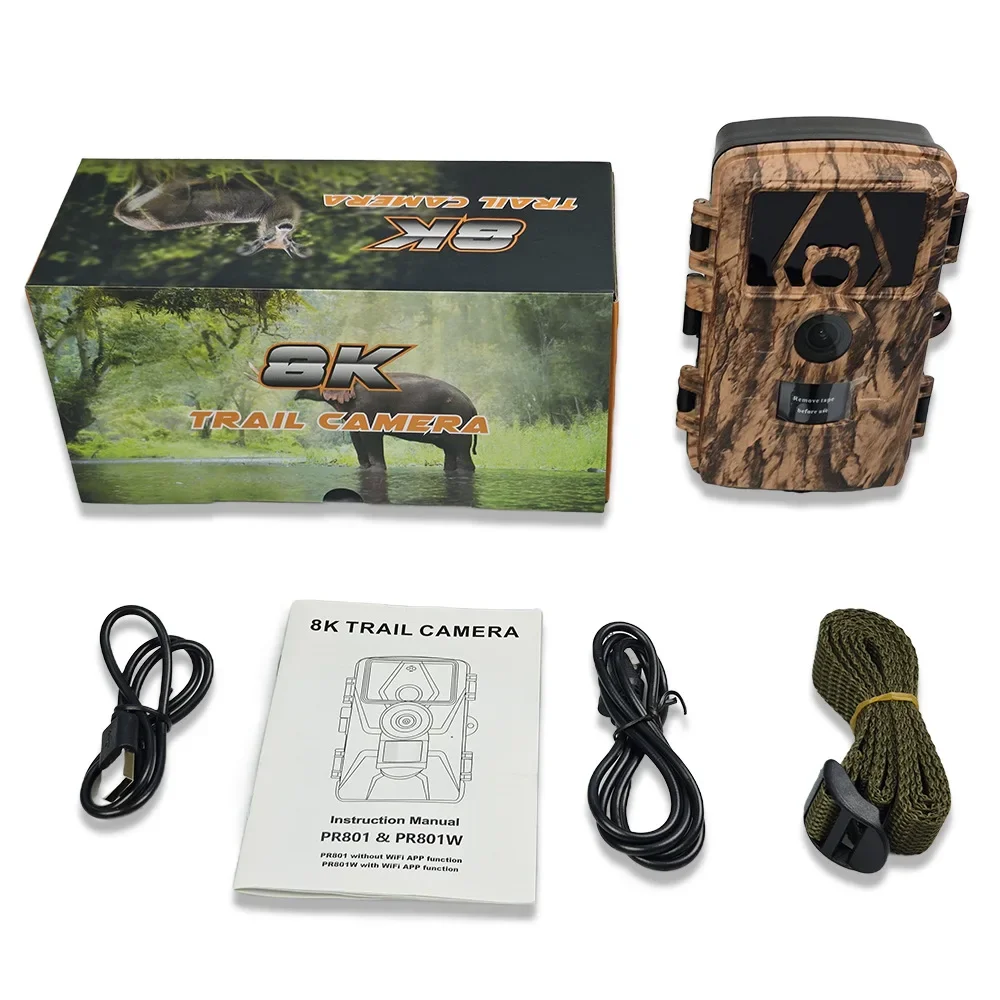 Outdoor Hunting Camera Wifi - Fotocamera Digitale PR801W WIFI 8K 60MP