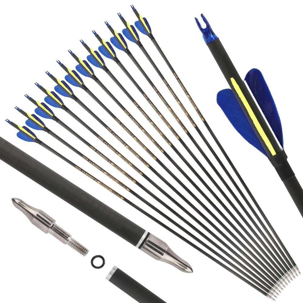 Hunting Bow Compound - Frecce in Carbonio 32 Pollici Spine