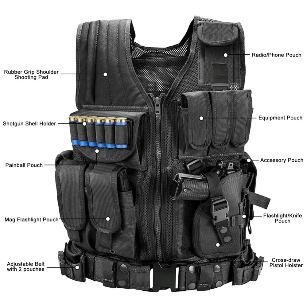 Gilet tattico Molle regolabile - Hunting Outdoor Jacket recensione e prezzo