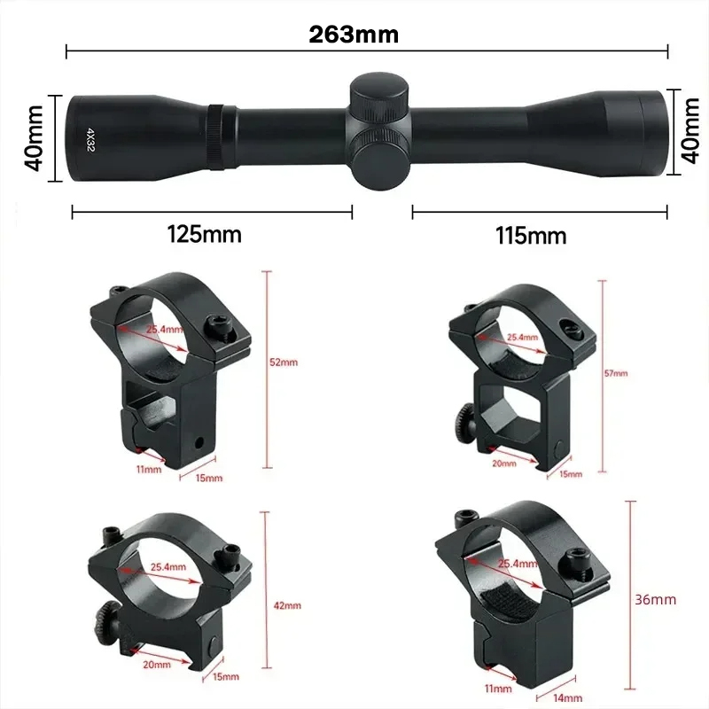 Cannocchiale Tattico 4x32 1.5- - Crossbow Scope Sight recensione e prezzo