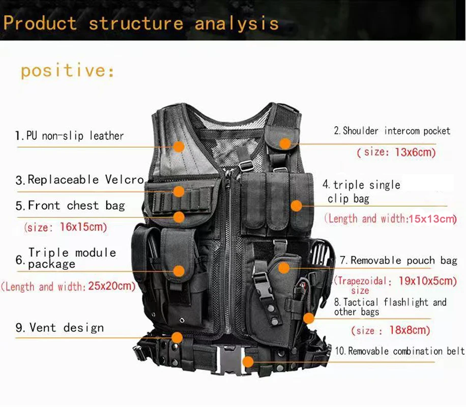 Gilet tattico Molle regolabile - Hunting Outdoor Jacket recensione e prezzo