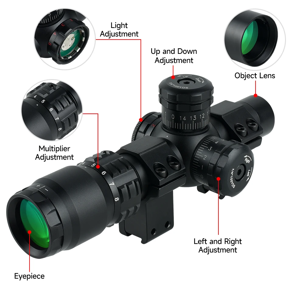 2-8x20IR Cannocchiali per fuci - Crossbow Scope Sight recensione e prezzo